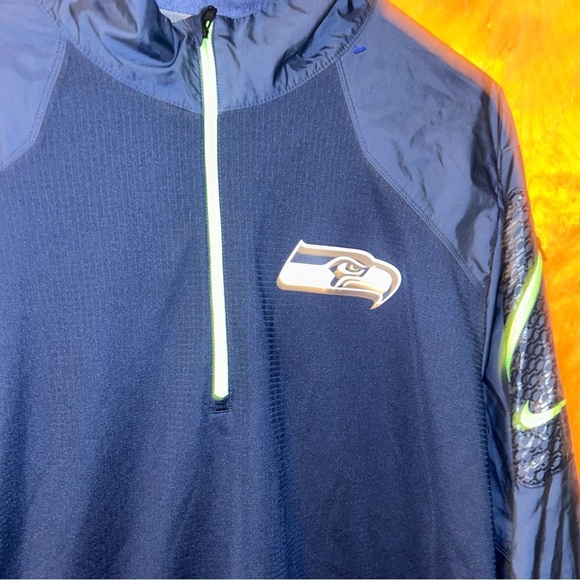 Men nike seattle seahawks on field navy pullover jacket XXL 2X - Picture 4 of 6